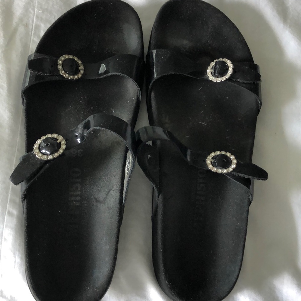 COPY - Mephisto black patent sandals size 38